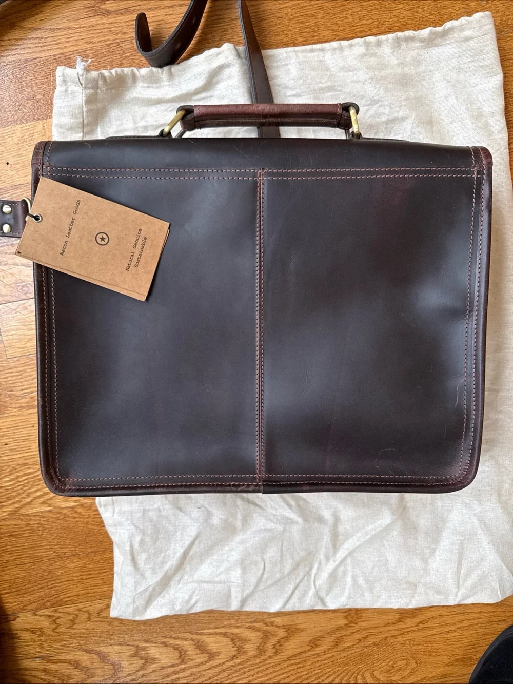 Dark Brown Leather Men’s Briefcase